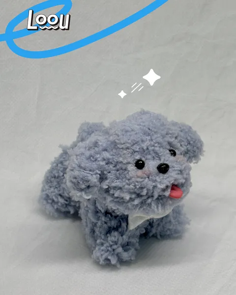 藍灰調皮小狗 #006 2