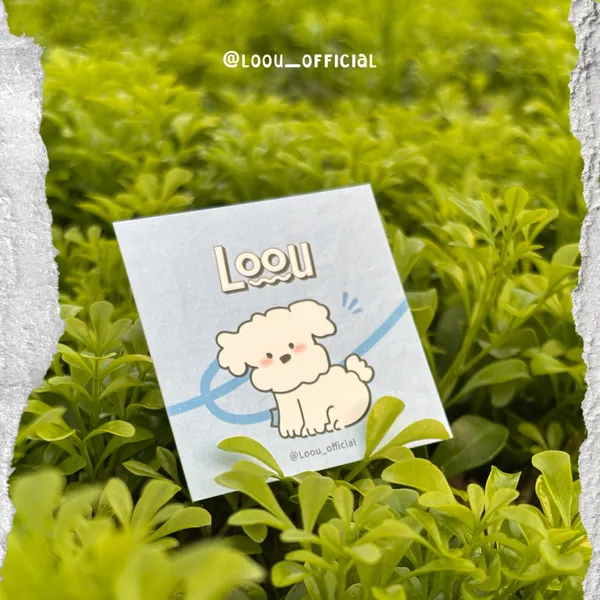 拼色小狗吊飾（粉藍、卡其） 4